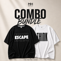 COMBO OF 2 DROP SHOULDER T - SHIRTS | ESCAPE & THINK